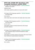 MTTC ESL Test Questions With Complete Solutions&period;