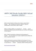 ANTH 340 Study Guide With Actual Solution &lpar;2025&rpar;&excl;&excl;