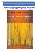Test Bank for Systems Analysis and Design An Object-Oriented Approach with UML&comma; 5th Edition by Dennis&comma;