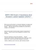 ANTH 340 Exam 2 Questions And Answers Latest Update &lpar;2025&rpar;&excl;&excl;