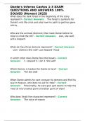 Dante-s Inferno Cantos 1-3 EXAM QUESTIONS AND ANSWERS 100- SOLVED &lpar;Newest 2025&rpar;