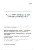 Anth 340 With Complete Solutions &lpar;2025&rpar;&excl;&excl;