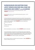 NURS6550&sol;NURS 6550 MIDTERM EXAM  LATEST VERSION 2024&sol;2025 REAL EXAM 100 QUESTIONS AND CORRECT ANSWERS&vert;AGRADE 
