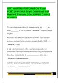 WRT IICRC EXAM PACKAGE DEAL QUESTIONS AND VERIFIED DETAILED ANSWERS &vert; 100&percnt; GUARANTEED PASS &vert; ALREADY GRADED A&plus;