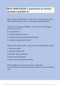 BUS 2000 EXAM 1 questions & correct answers graded A&plus;