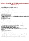 Civic Literacy Florida Test 2025-2026 Questions and Answers  100&percnt; Graded A&plus;