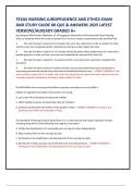 TEXAS NURSING JURISPRUDENCE AND ETHICS EXAM  AND STUDY GUIDE 80 QUE & ANSWERS 2025 LATEST VERSION&sol;&sol;ALREADY GRADED A&plus; 