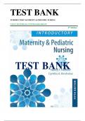 Test Bank &ndash; Introductory Maternity & Pediatric Nursing&comma; 5th Edition &lpar;Hatfield & Kincheloe&rpar; &vert; Verified Questions &vert; All Chapters &vert; ISBN&colon; 9781975163785