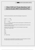 Chem 1120 Lab 3 Exam Questions And Answers &vert;Latest 2025 &vert; Guaranteed Pass&period;