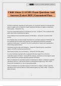 Child Abuse &lpar;LAUSD&rpar; Exam Questions And Answers &vert;Latest 2025 &vert; Guaranteed Pass&period;