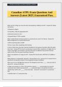 Canadian ATPL Exam Questions And Answers &vert;Latest 2025 &vert; Guaranteed Pass&period;