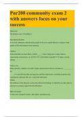 PNR208&colon; Community Exam 2 With Answers Focus On Your Success