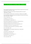 MATH PLACEMENT TEST PRACTICE
