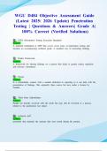 WGU D484 Objective Assessment Guide &lpar;Latest 2025&sol; 2026 Update&rpar; Penetration Testing &vert; Questions & Answers&vert; Grade A&vert; 100&percnt; Correct &lpar;Verified Solutions&rpar;
