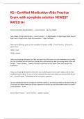 KS&mdash;Certified Medication Aide Practice Exam with complete solution NEWEST RATED A&plus;