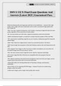 DSN S 132 X Final Exam Questions And Answers &vert;Latest 2025 &vert; Guaranteed Pass&period;