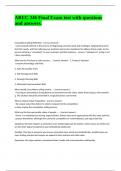 AREC 346 Final Exam test with questions and answers