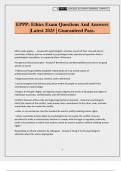 EPPP&colon; Ethics Exam Questions And Answers &vert;Latest 2025 &vert; Guaranteed Pass