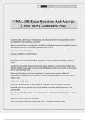 FINRA SIE Exam Questions And Answers &vert;Latest 2025 &vert; Guaranteed Pass&period;