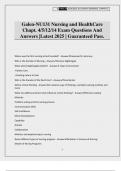 Galen-NU131 Nursing and HealthCare Chapt&period; 4&sol;5&sol;12&sol;14 Exam Questions And Answers &vert;Latest 2025 &vert; Guaranteed Pass&period;