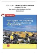 TEST BANK - Principles of Auditing and Other Assurance Services 22nd Edition by Ray Whittington&comma; Kurt Pany&vert; Complete Verified 21 Chapters Complete A&plus; Guide Latest Version