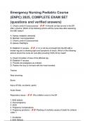 Emergency Nursing Pediatric Course &lpar;ENPC&rpar; 2024&sol;2025 UPDATE &vert; QUESTIONS WITH 100&percnt; VERIFIED CORRECT ANSWERS &vert; CERTIFIED TEST BANK SOLUTIONS GRADE A&plus;&period;