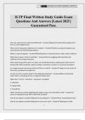 ILTP Final Written Study Guide Exam Questions And Answers &vert;Latest 2025 &vert; Guaranteed Pass&period;