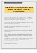 LDR-303S Improving Organizations&period; Exam Questions And Answers &vert;Latest 2025 &vert; Guaranteed Pass&period;
