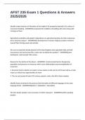 AFST 235 Exam 1 Questions & Answers 2025&sol;2026