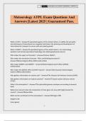 Meteorology ATPL Exam Questions And Answers &vert;Latest 2025 &vert; Guaranteed Pass