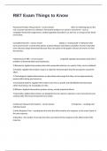 RBT Exam Things to Know Actual Full Exam Questions And Answers 100&percnt; Verified&period;