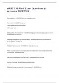 AFST 235 Final Exam Questions & Answers 2025&sol;2026