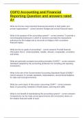 CGFO Accounting and Financial Reporting Question and answers rated A&plus;