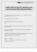 N4301 ADULTS EXAM 2 Questions And Answers &vert;Latest 2025 &vert; Guaranteed Pass&period;