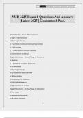 NUR 3225 Exam 1 Questions And Answers &vert;Latest 2025 &vert; Guaranteed Pass&period;