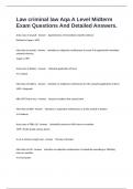 Law criminal law Aqa A Level Midterm Exam Questions And Detailed Answers&period;