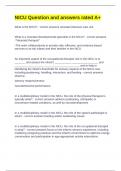 NICU Question and answers rated A&plus;