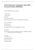 AFST 235 Exam 1 Questions with 100&percnt; Correct Answers 2025&sol;2026