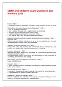 EBTM 343 Midterm Exam Questions and answers 2025&period;