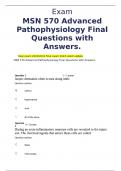 Exam MSN 570 Advanced Pathophysiology Final&comma; 2025&sol;2026 UPDATE &vert; QUESTIONS WITH 100&percnt; VERIFIED CORRECT ANSWERS &vert; CERTIFIED TEST BANK SOLUTIONS GRADE A&plus;&period;