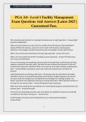 PGA 3&period;0 - Level 1 Facility Management Exam Questions And Answers &vert;Latest 2025 &vert; Guaranteed Pass&period;