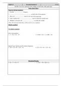 Algebra 1 LT 1
