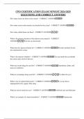 CPO CERTIFICATION EXAM NEWEST 2024-2025 QUESTIONS AND CORRECT ANSWERS