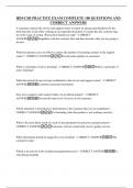HDI-CSR PRACTICE EXAM COMPLETE 100 QUESTIONS AND  CORRECT ANSWERS  