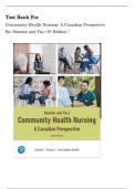 Test Bank For Community Health Nursing&colon; A Canadian Perspective 6th Edition &lpar;Author's&semi; Lucia Yiu&comma; Lynnette Leeseberg Stamler &rpar; All Chapters 1-33