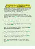BSNC 5060 Final UPDATED ACTUAL Exam Questions and CORRECT Answers