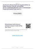 Test Bank For Mental Health Nursing Sixth Edition by Robynn Gorman, Linda M.; Anwar||ISBN NO:10,1719645604||ISBN NO:13,978-1719645607||All Chapters||Complete Study Guide A+.