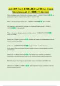 Avit 309 Test 1 UPDATED ACTUAL Exam Questions and CORRECT Answers