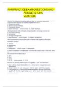 PHR Practice Exam questions and answers 100&percnt; verified&period;     