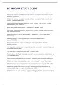 NC RADAR STUDY GUIDE QUESTIONS AND ANSWERS GRADED A&plus;